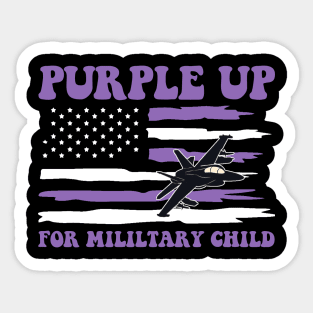 Groovy Purple Up For Military Kids Military Child Month Sticker